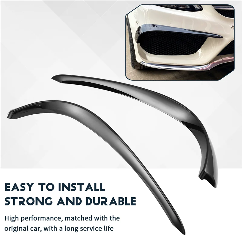 

Car Front Bumper Spoiler Splitter Cover For C-Class W205 2015-2019 C200 C43 AMG