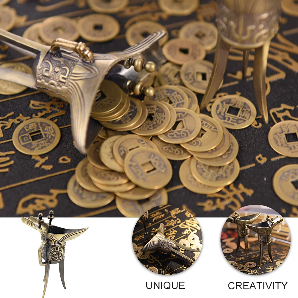 

Винтажный бокал для вина на ножке, реквизит для фотосъемки, декор для дома, в китайском стиле, под старину