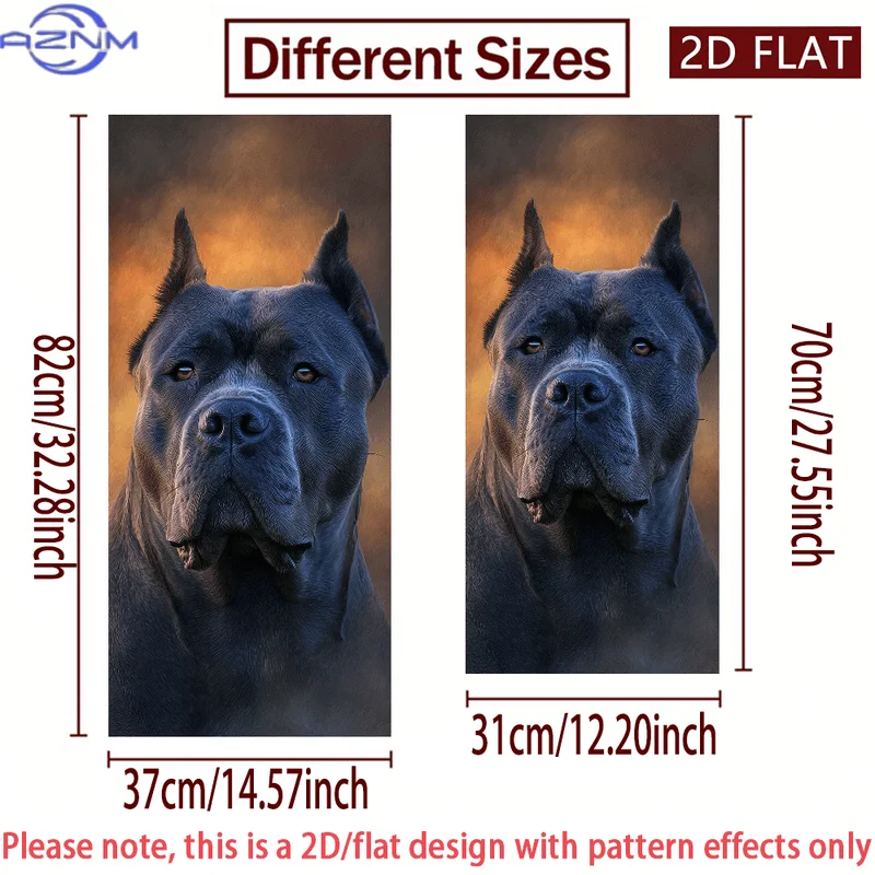 2D/FLAT-Cane Corso Dog Portrait Trash Can Sticker Wall Sticker Self - Adhesive PVC Decorative Sticker Waterproof Scratch - Res