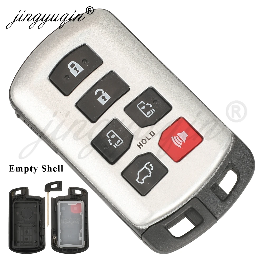 jingyuqin For Toyota Sienna 2011 2012 2013 2014 2015 2016 2017 2018 2019 2020 Smart Car Key Shell Remote Keyless fob Case