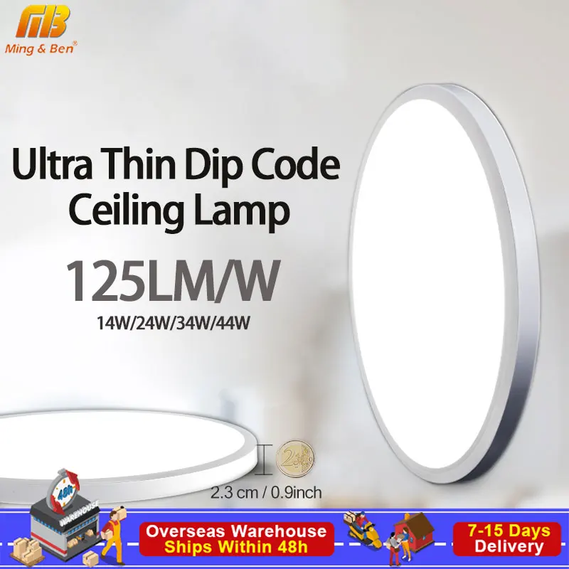 MING & BEN رقيقة جدا LED ضوء السقف 0.9 بوصة عالية التجويف سطوع ديكور داخلي بريق لغرفة النوم غرفة المعيشة مصابيح المطبخ #1