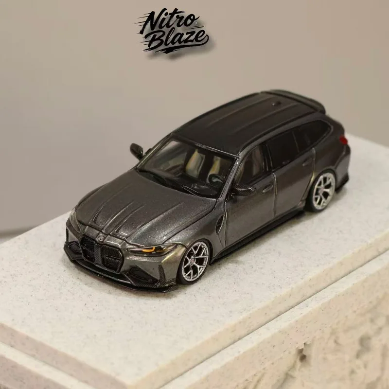 NitroBlaze 1:64 BMW G81 M3 Touring ADRO modification kit die-cast alloy car model a gift boys would love and a table decoration.