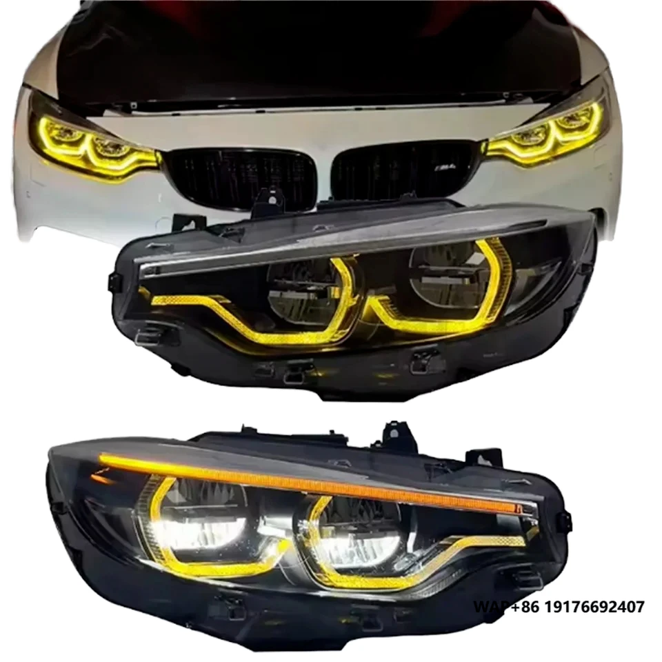 

ForBMW 4-Series LED Headlights 2013-2020 New 6000K 12V DRL Front Light 6/8/9 Pins Replacement for F32/F36/F80 425i-435i Models