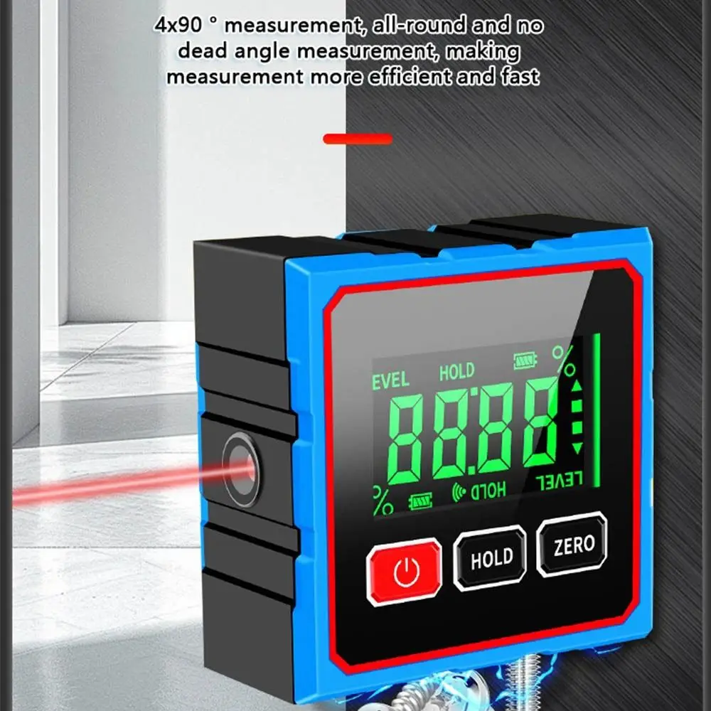 

Electronic Digital Angle Dipmeter Dual Cross Level Meter Angle Gauge Gradient Measuring Four Sided Level Protractor Inclinometer