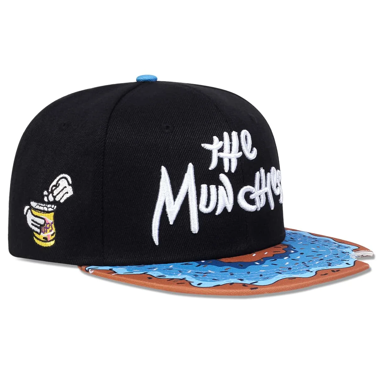 Unisex THE MUNCHIES Hip-Hop-Hüte mit Stickerei, Frühling und Herbst, verstellbare, lässige Snapback-Baseballkappen, Sonnenschutzhut für den Außenbereich – Detail 3