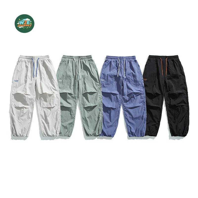 W2EJOURNEY EU US Size Luxury Quality Outdoor Casual Jogger Pants Spring Autumn Oversize Drawstring Sports Trousers