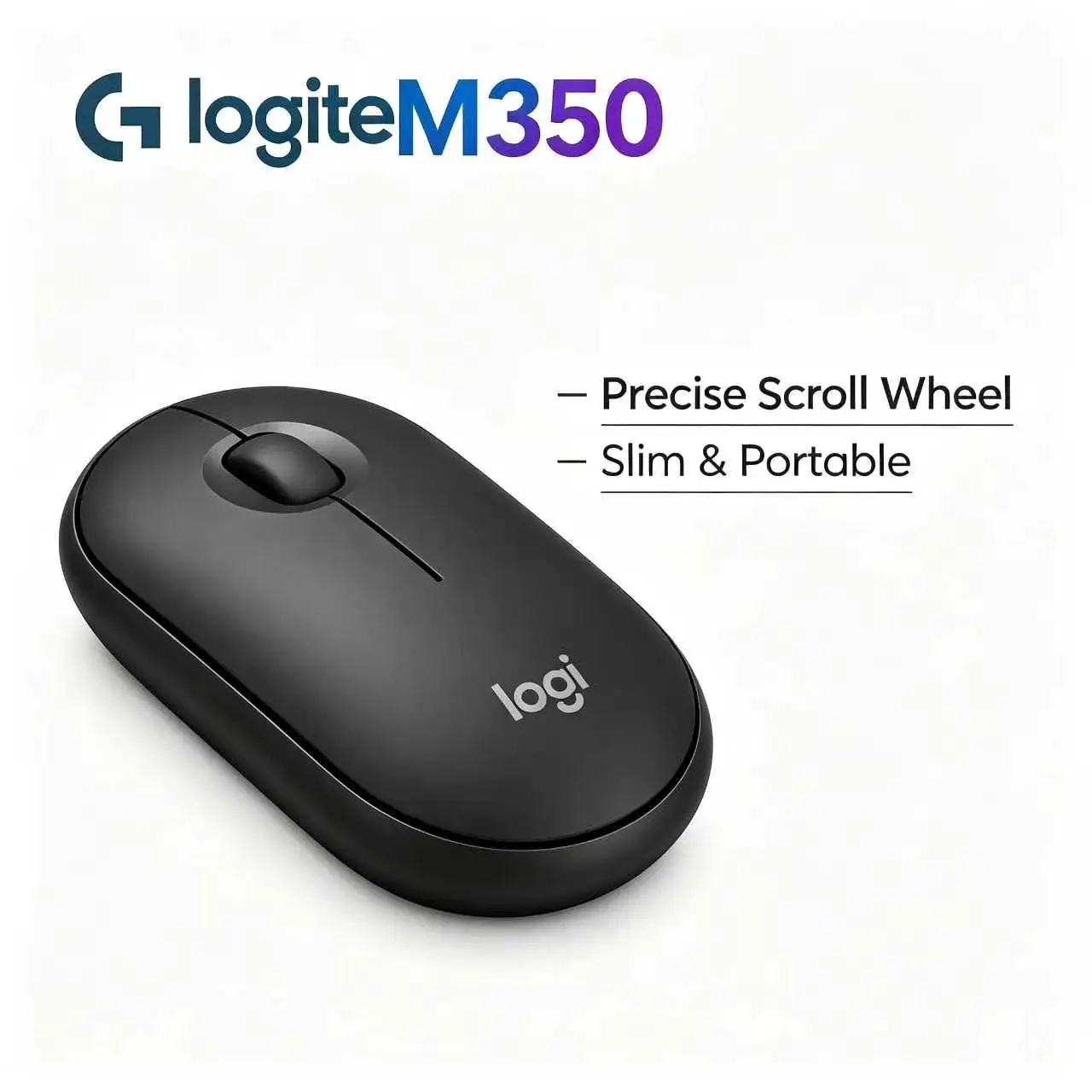 Logitech M350 Pebble Wireless Mouse Multi-color Slim Bluetooth Mouse Silent Click For Home Working
