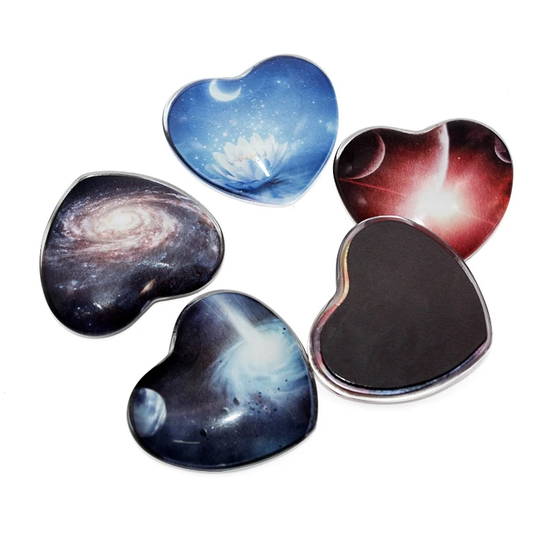 Sublimation Blank Home Decor 3D Glass Fridge Magnet Decor landscape For Diy Print Glass Crystal Cabochon Refrigerator Stickers