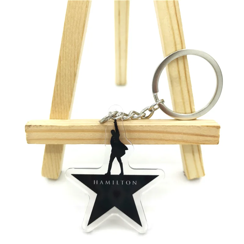 Broadway musical Hamilton Acrylic key pendant cute cartoon animal girl key chain bag decorative pendant small gift