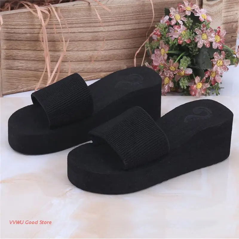 Summer Soft Women Sandals Thong Flops Flat Platform Slippers Beach