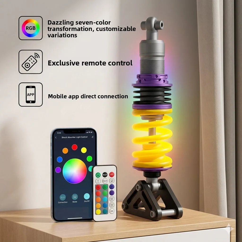 Original 35cm Modified Car Shock Absorber Shape Desktop Decorative Light, Replica Industrial Style Personalized Night Light