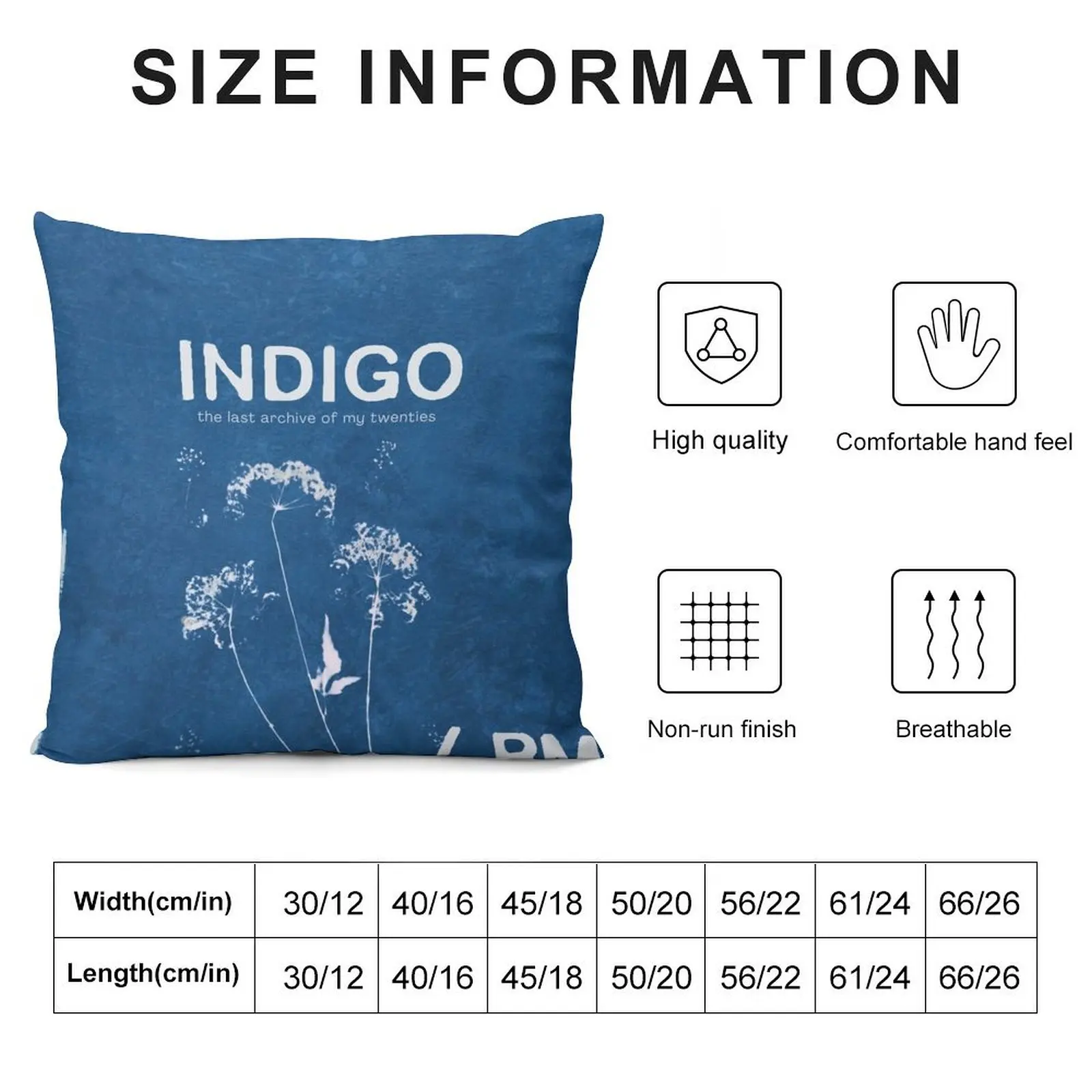 INDIGO by RM Throw Pillow Cushion Cover Set Decorative pillowcase pillow cover luxury pillow