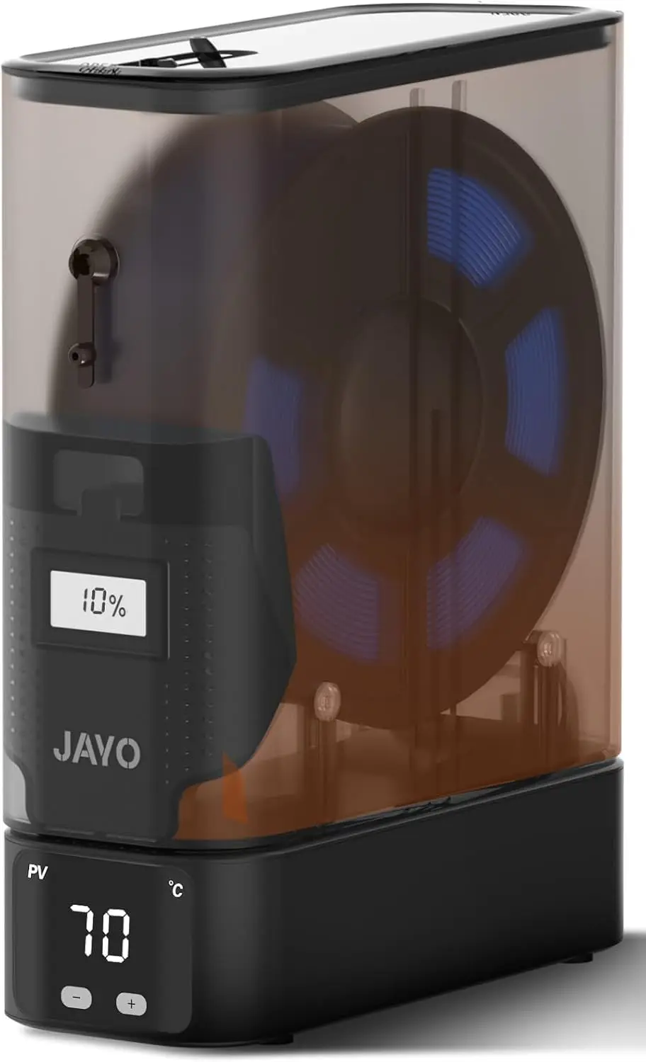 

Split Filament Dryer Box, 150W PTC Heats to 70°C, Humidity Monitor, Stackable for 3D Printing