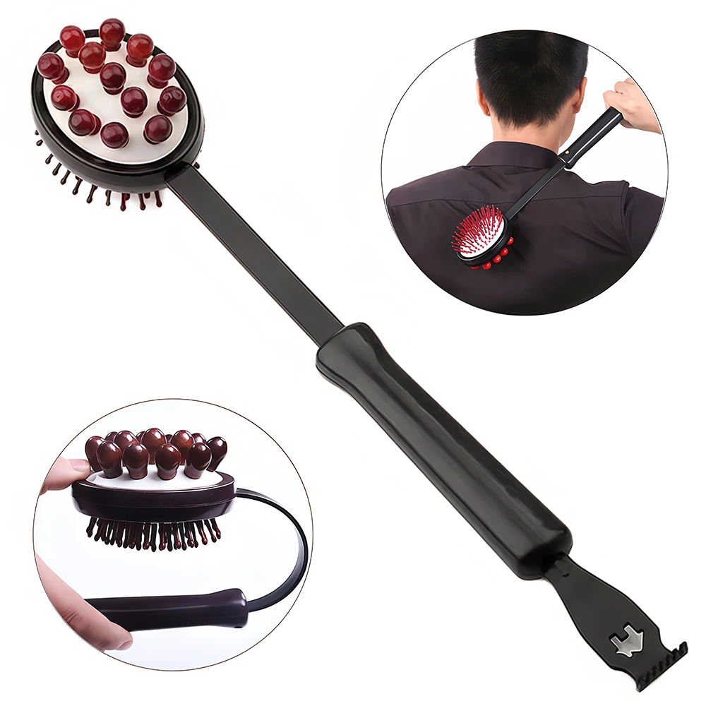 Multifunctional Double Head Massage Hammer Retractable Handle for Neck Shoulder Back Body Itch Massager Muscle Massage Relax