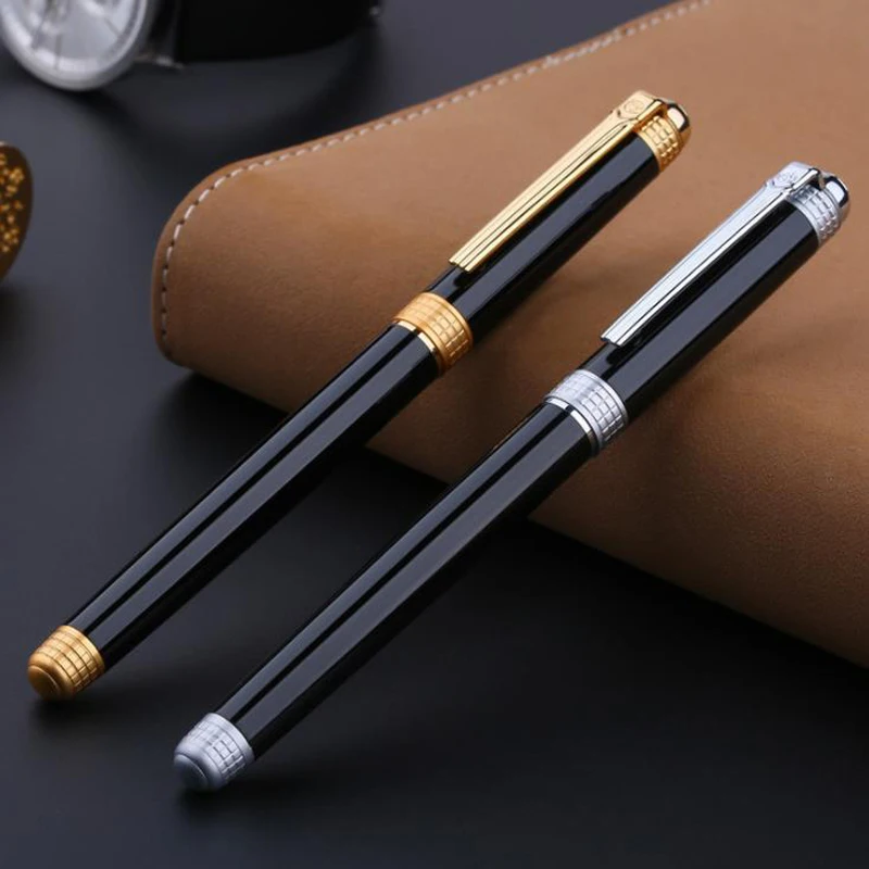 

Picasso Pimio 909 Black Time of London Series Fountain Pen 0.5mm Nib Gold/Silver Trim Ink Pen Luxurious Writing Gift Pen Set