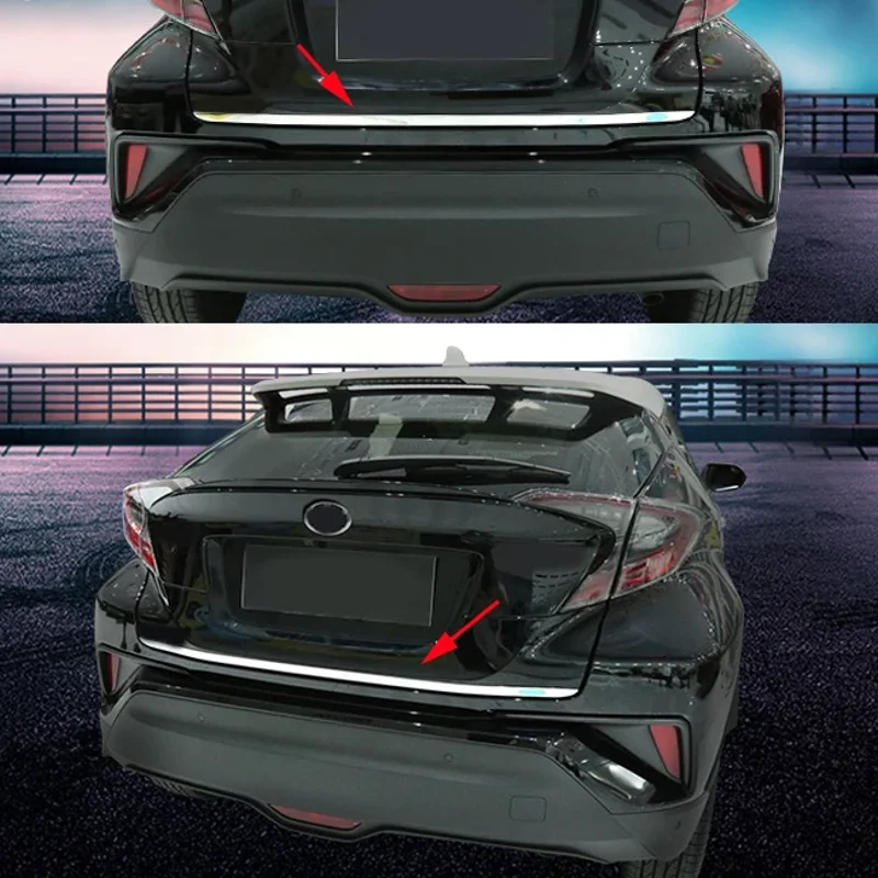 For Toyota C-HR CHR 2016 - 2023 Rear Trunk Tailgate Door Molding Streamer Strip Protector Bezel Cover Trim