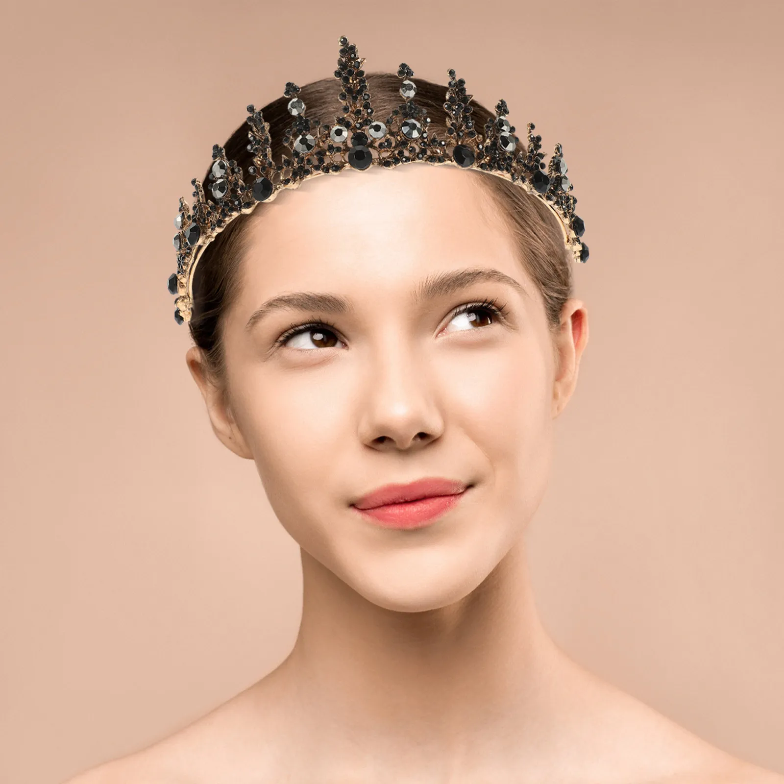 

1Pcs Vintage Baroque Crown Bridal Wedding Headdress Alloy Crystal Bride Headwear Elegant Party Hair Accessory Bridal Crown