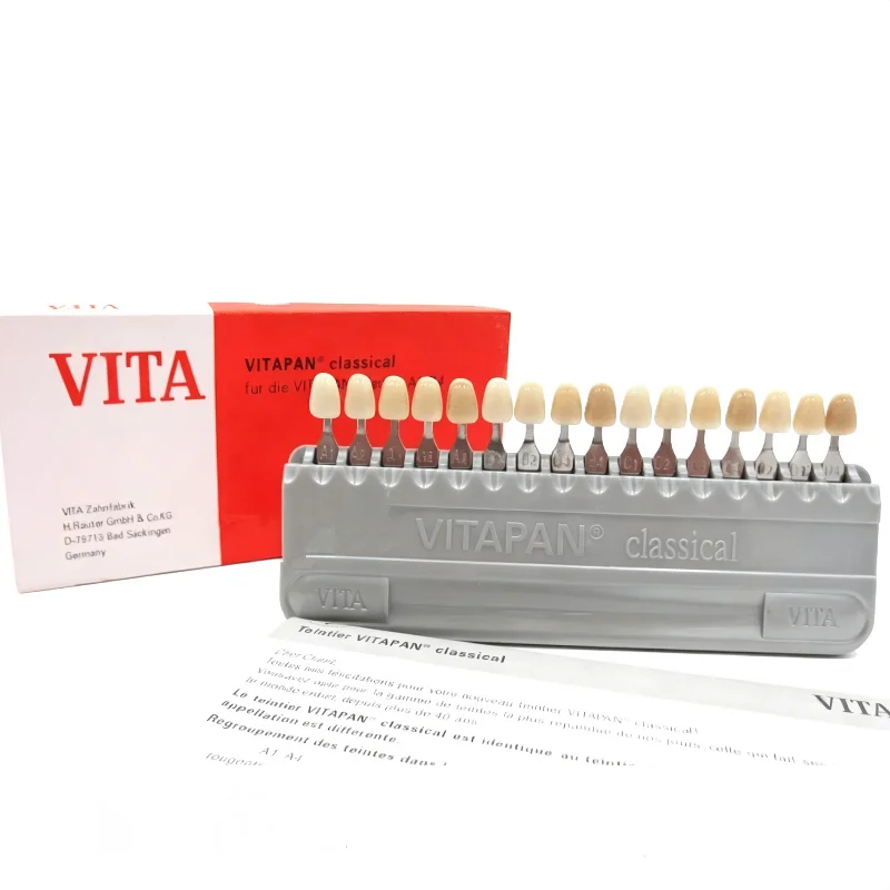 VITA Classical A1-D4 16-Color Shade Guide, Dental Tooth Matching Tab Set for Crowns, Veneers & Lab Use