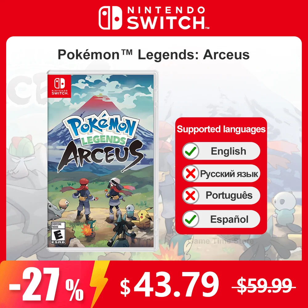 Nintendo Switch Game Pokemon Legends Arceus 100% New Physical Game Card RPG Action Genre Support 3 Modes for Nintendo Switch