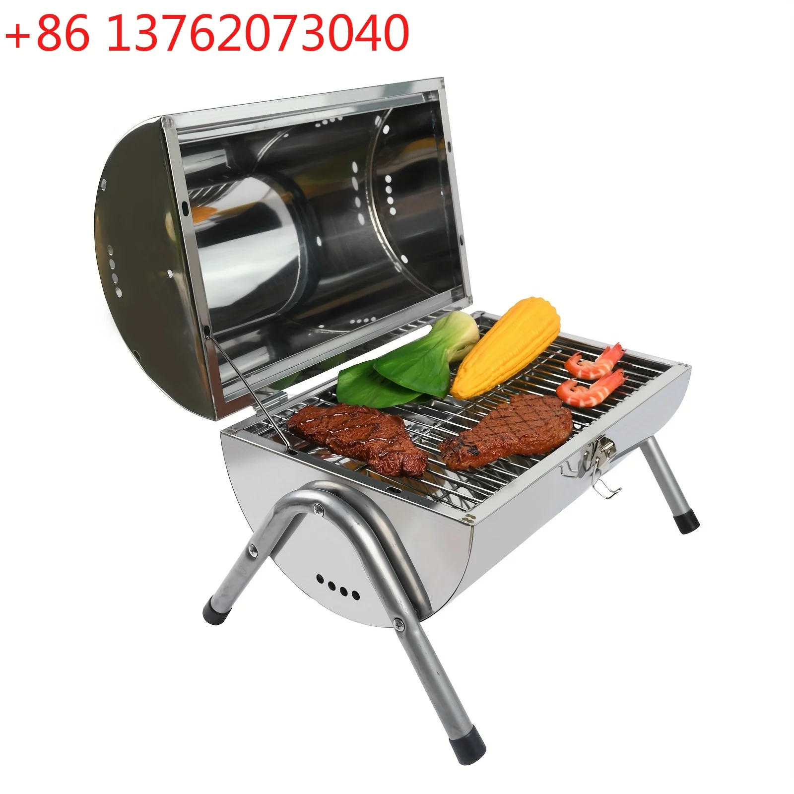 

Hot Sale Stainless Steel Outdoor Grill Outdoor Picnic Collapsible Charcoal Barbecue Portable Metal Bucket