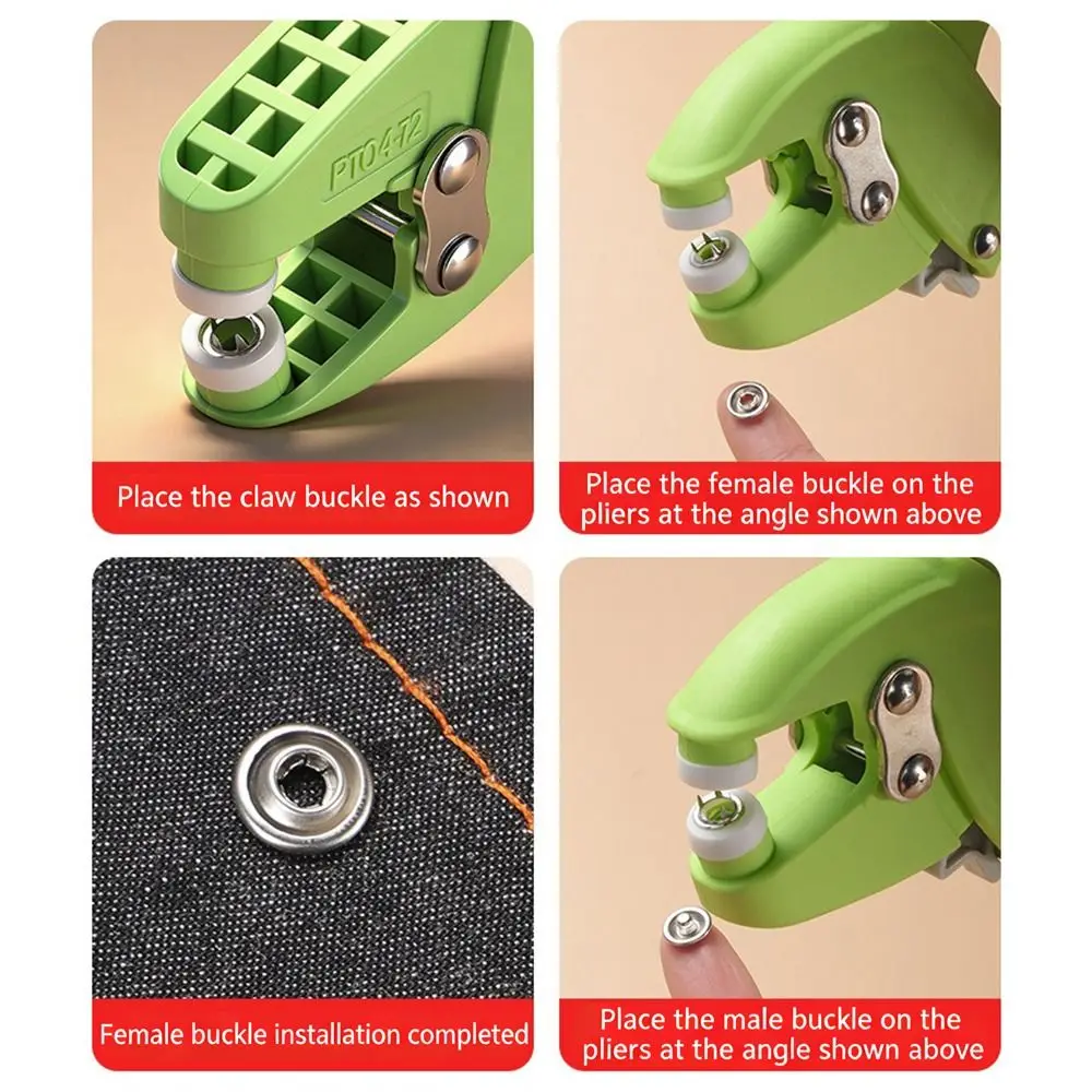 No-Sew 5 Claw Snap Pliers Thickened Nylon Invisible Snap Fastener Pliers Effort-Saving Metal Snap Snap Pliers Clothing Repair