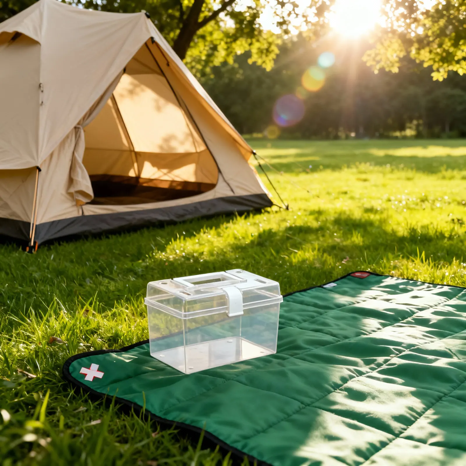 

Portable First-Aid Box Size L White Sturdy Plastic Medicine Organizer Home Medicine Case Outdoor Use First-Aid Box