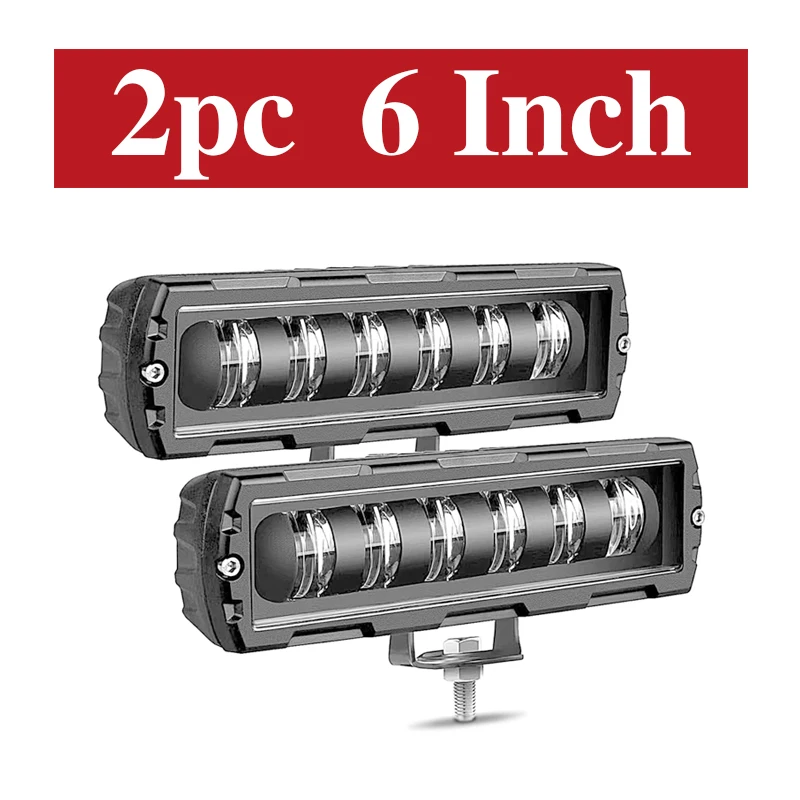 Schlanke 6 "LED-Licht leiste 7d 30w LED-Leiste Offroad 4x4 Arbeits licht Fahr nebels chein werfer weiß 6000k für PKW LKW Geländewagen Sattelzug – Detail 11