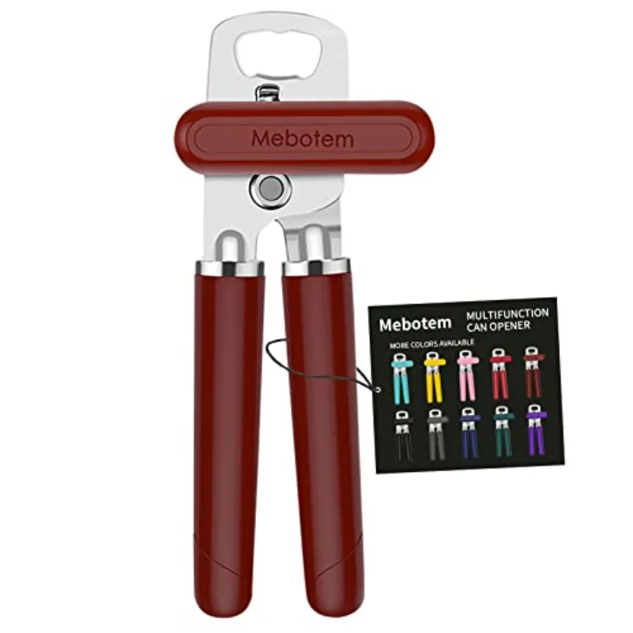 

10 Colors Can Opener Manual Handheld Heavy Duty Hand Can Opener Smooth Edge Stainless Steel Can Openers Top Lid Kitchen Gadgets