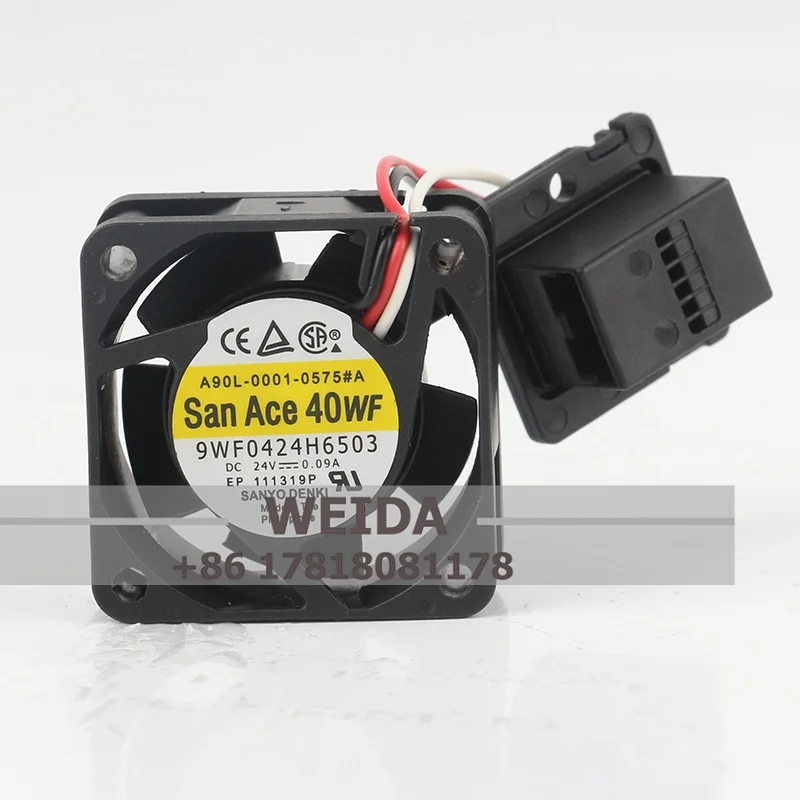 

Корпусный вентилятор новый Sanyo A90L-0001-0575 # Вентилятор охлаждения DC24V 0.09A 9WF0424H6503 Вентилятор Fanuc 40*40*20MM