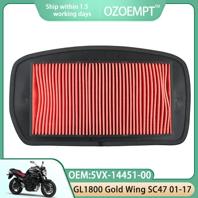 OZOEMPT Motorcycle Air Filter Apply to FZ6 Fazer 2004-2010 OEM:5VX-14451-00