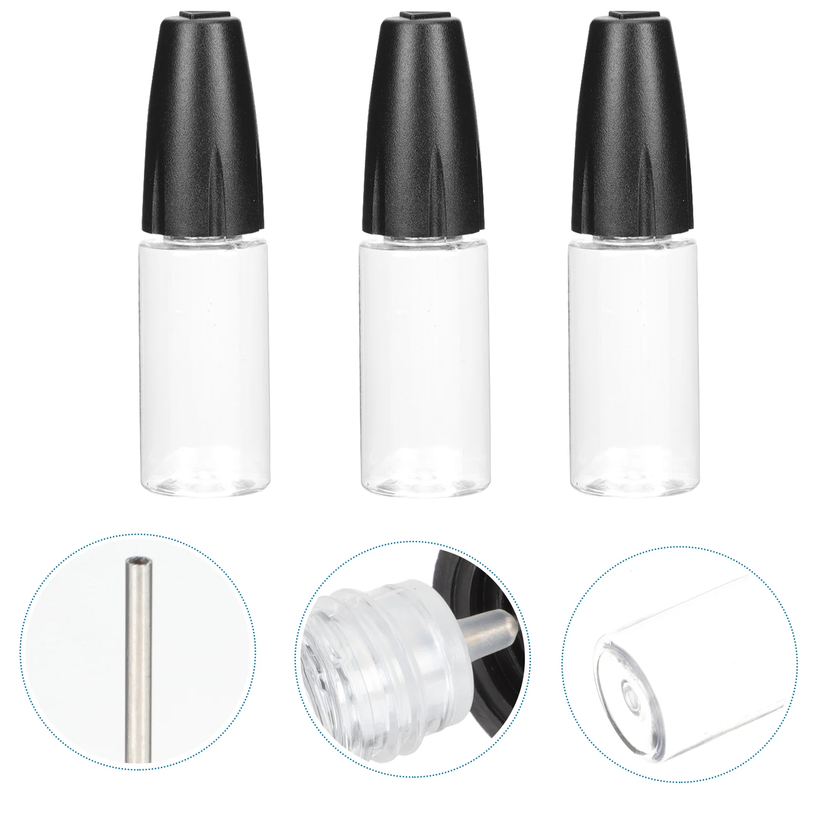 6 Pcs Long Needle Injection Bottling Tip Bottle Glue Squeeze Bottles Filling Refillable Pigment The Pet Container