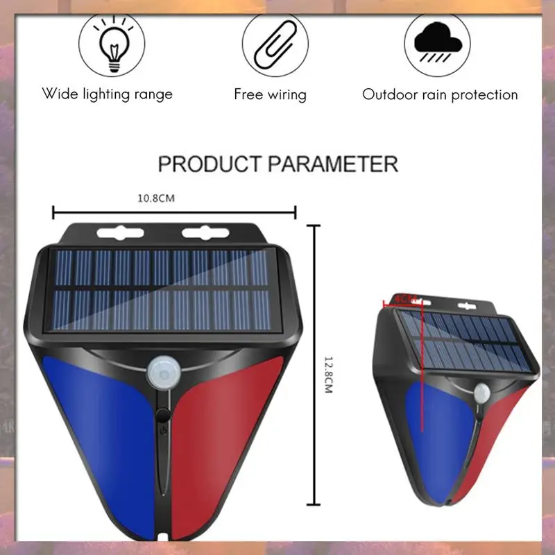 Лидер продаж, беспроводная сигнализация на солнечной энергии, светочувствительная сигнализация человеческого тела с водонепроницаемой функцией для наружного предупреждения