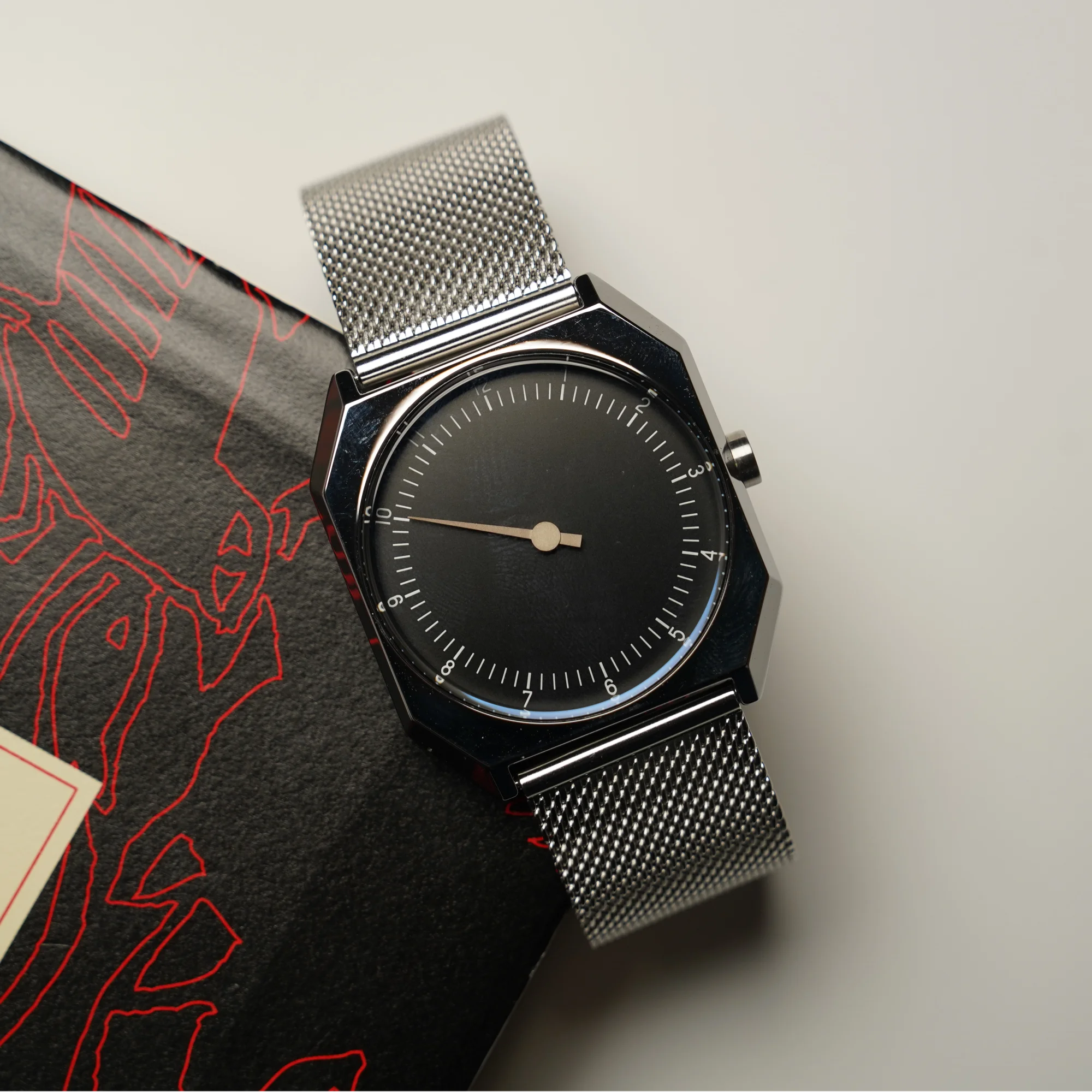 SKU Retro One Pointer Watch for Men - Vintage Style Square Quartz Watch Unique Design Fashion Wristwatch for man men alloy watch