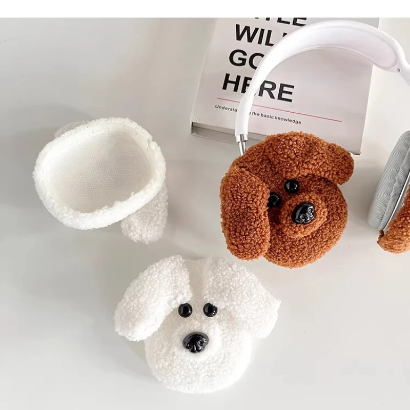 

Чехол для наушников Little Bear для Airpods Max, силиконовый, плюшевый, милый, подарок для девочки, аксессуары Y2K, чехол для наушников, дизайн для геймеров