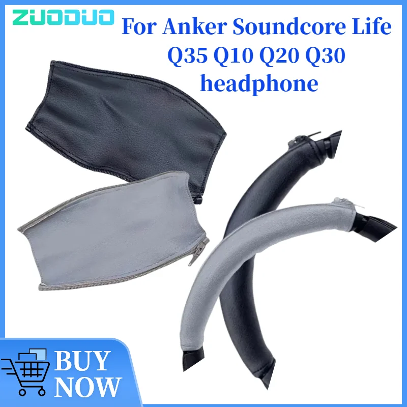 

Replacement Protein Leather Headband Pad Kit for Anker Soundcore Life Q35 Q10 Q20 Q30 Headphones Easy DIY Installation