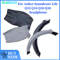 Replacement Protein Leather Headband Pad Kit for Anker Soundcore Life Q35 Q10 Q20 Q30 Headphones Easy DIY Installation