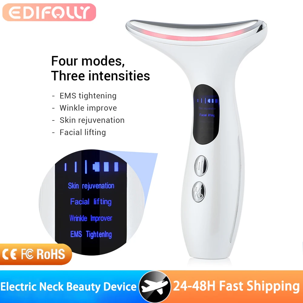EMS مكركرنت جهاز تجميل الوجه والرقبة LED الفوتون ثبات تجديد المضادة للتجاعيد رقيقة مزدوجة الذقن العناية بالبشرة تدليك الوجه #1