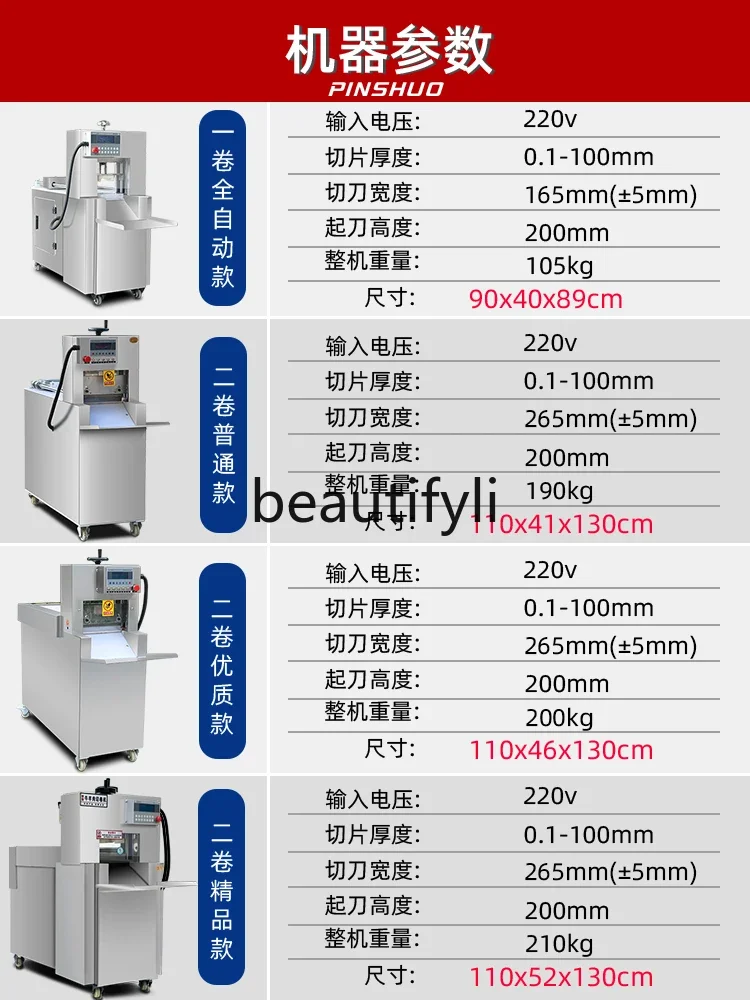 E132 قطاعة لفائف الضأن ذات التحكم العددي، قطاعة اللحوم المجمدة الأوتوماتيكية، قطاعة لحم البقر الدهون