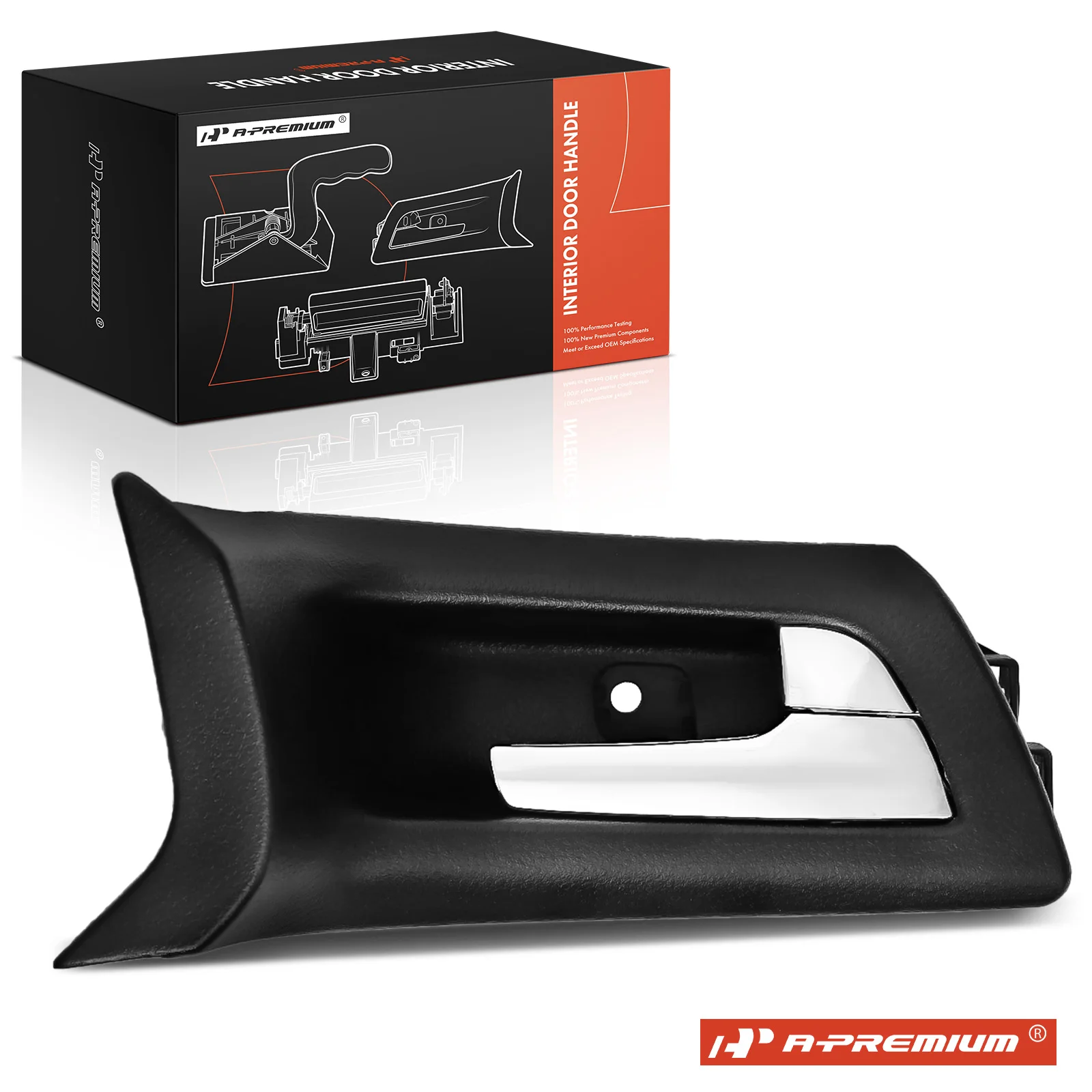 A-Premium Front Passenger Side Interior Door Handle Chrome & Black for Pontiac G8 2008-2009