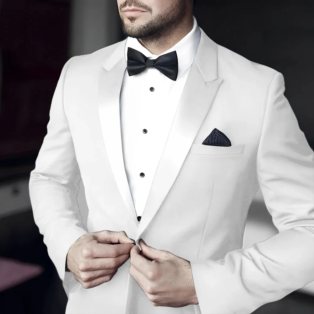 

1 Piece Wedding Men Bridegroom Business Groom Wear Custom Made Formal Male Jacket