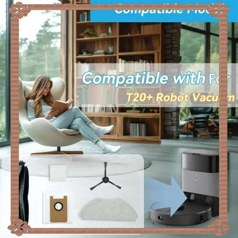 

24-Hour Delivery For AIRROBO T20+ Vacuum Cleaner Accessories Main Side Brush Mop Filter Dust Bags Cleaner Parts Replacement