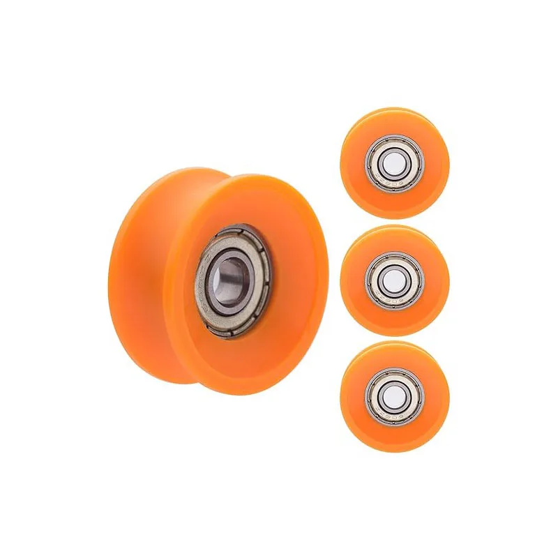 

4Pcs U Groove Pulley Wheel U-Groove Roller Guide Pulley Rolling Bearing Roller Wheel 6x30x13mm for Hardware Doors Windows