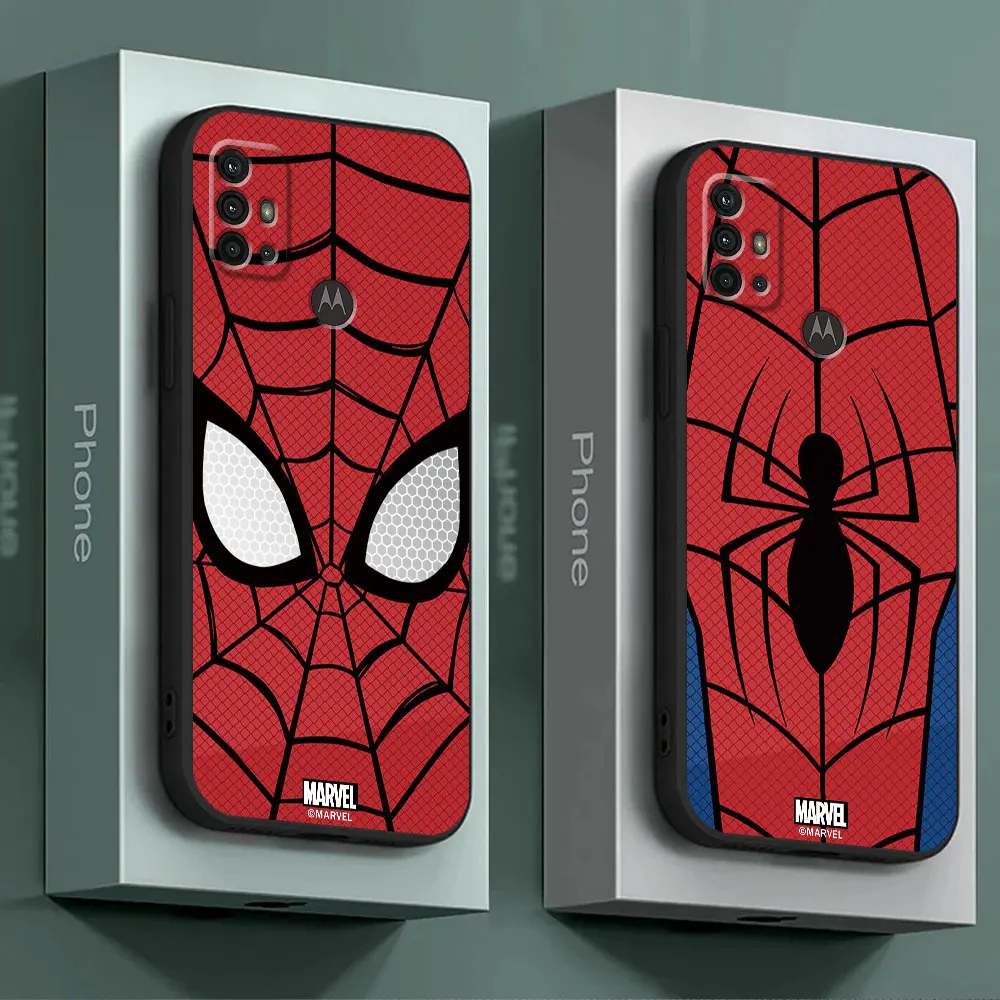 Marvel superhero Spider Man Case for Motorola Moto G60 G31 G51 G32 G50 G71 G72 G73 G60s G52 G53 G30 G22 Bumper Cover TPU Soft 