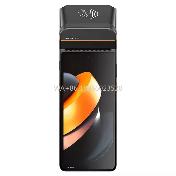

Новое поступление V3 V3H Smart POS-терминал 3G + 32G Softpos Wi-Fi Nfc Pos 6,75 "Hd принтер этикеток 2d сканер штрих-кода Pos-терминал