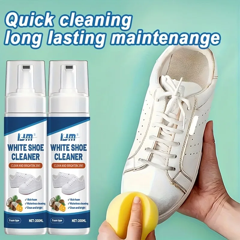 200ml Shoe Foam Cleaner: Deep Cleans Gym/Running Shoe Mesh – Powerful Stain/Dust Remover, Waterless Quick-Dry, Easy Application