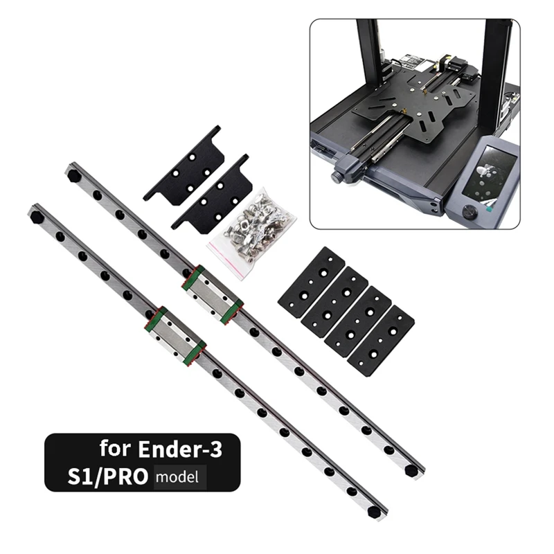 For Ender 3 S1 Dual Y-Axis Upgrade Linear Rail Kit For Ender 3 S1 Pro 3D Printer Parts Double Slide Rail Kit