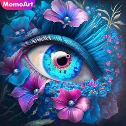 MomoArt 5D DIY Diamond Painting Eye Portrait Picture Rhinestones Fantasy Mosaic Daisy Flower Embroidery Child Hobby