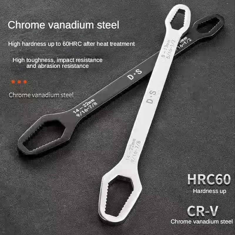 Llave Torx Universal de 8-22mm, tablero de llave de gafas ajustable autoajustable, llave Torx de doble cabezal, herramientas manuales para fábrica