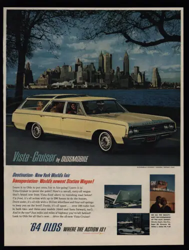 1n,1964 VISTA CRUISER Station Wagon - New York City - VINTAGE AD-Tin Sign