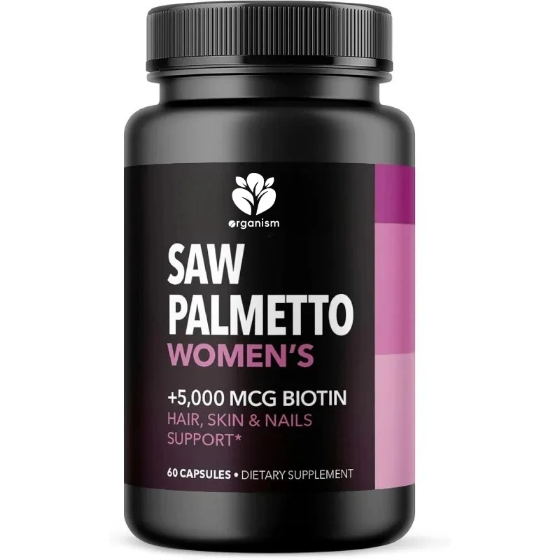 Ladies saw palm contains biotin, supporting hair, skin, and nail health -60 pills - vegetarian, non GMO vitamins
